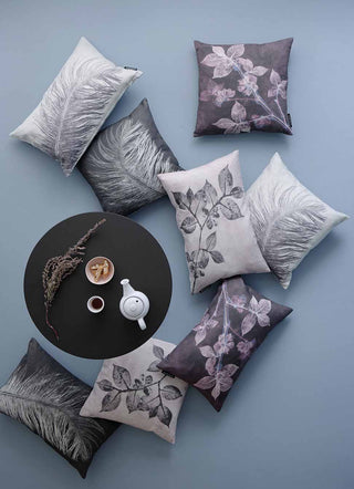 Feather Cushion Dark Grey