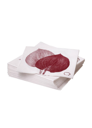 Hosta Dinner Napkins Bordeaux